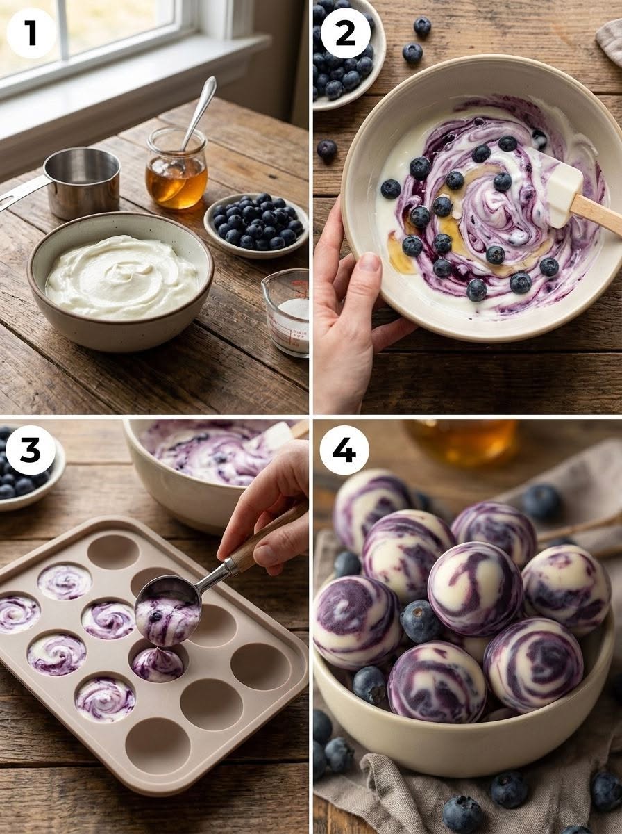 Blueberry Greek Yogurt Bites
